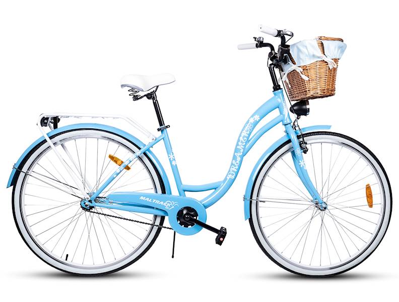 Jízdní kolo - Městské kolo - DÁMSKÉ - MalTrack CITY BIKE 28" LIGHT BLUE DREAMER + KOŠÍK