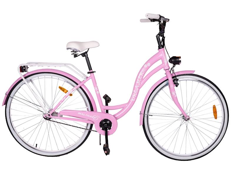 Jízdní kolo - Městské kolo - DÁMSKÉ - MalTrack CITY BIKE 28 "SS MILK PINK DREAMER