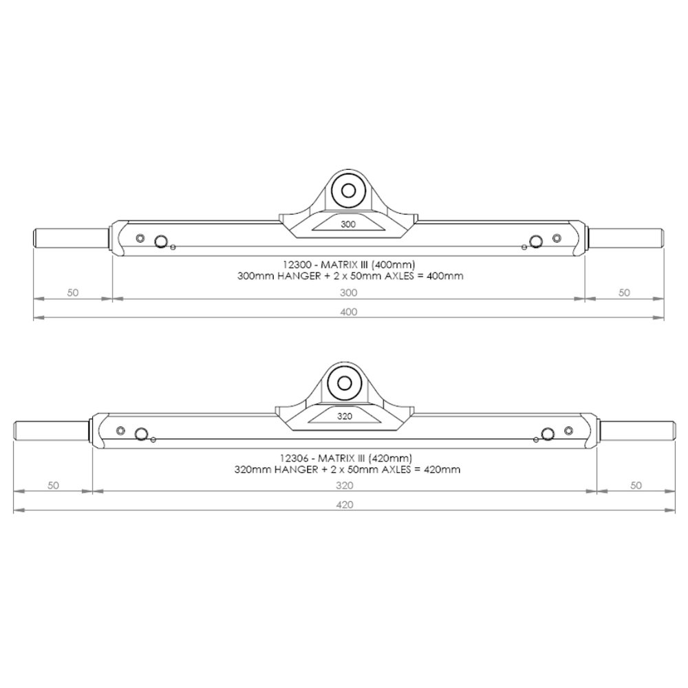 Truck MBS Metal Matrix III CNC (12-400mm) (850g)