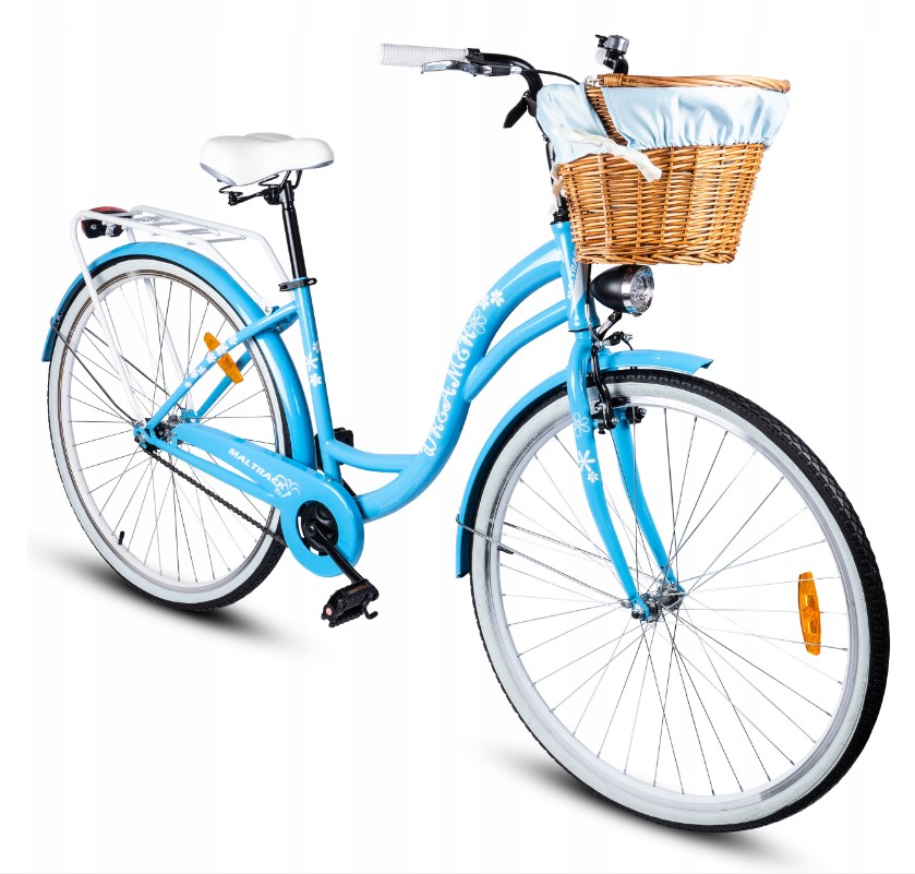 Jízdní kolo - Městské kolo - DÁMSKÉ - MalTrack CITY BIKE 28" LIGHT BLUE DREAMER + KOŠÍK