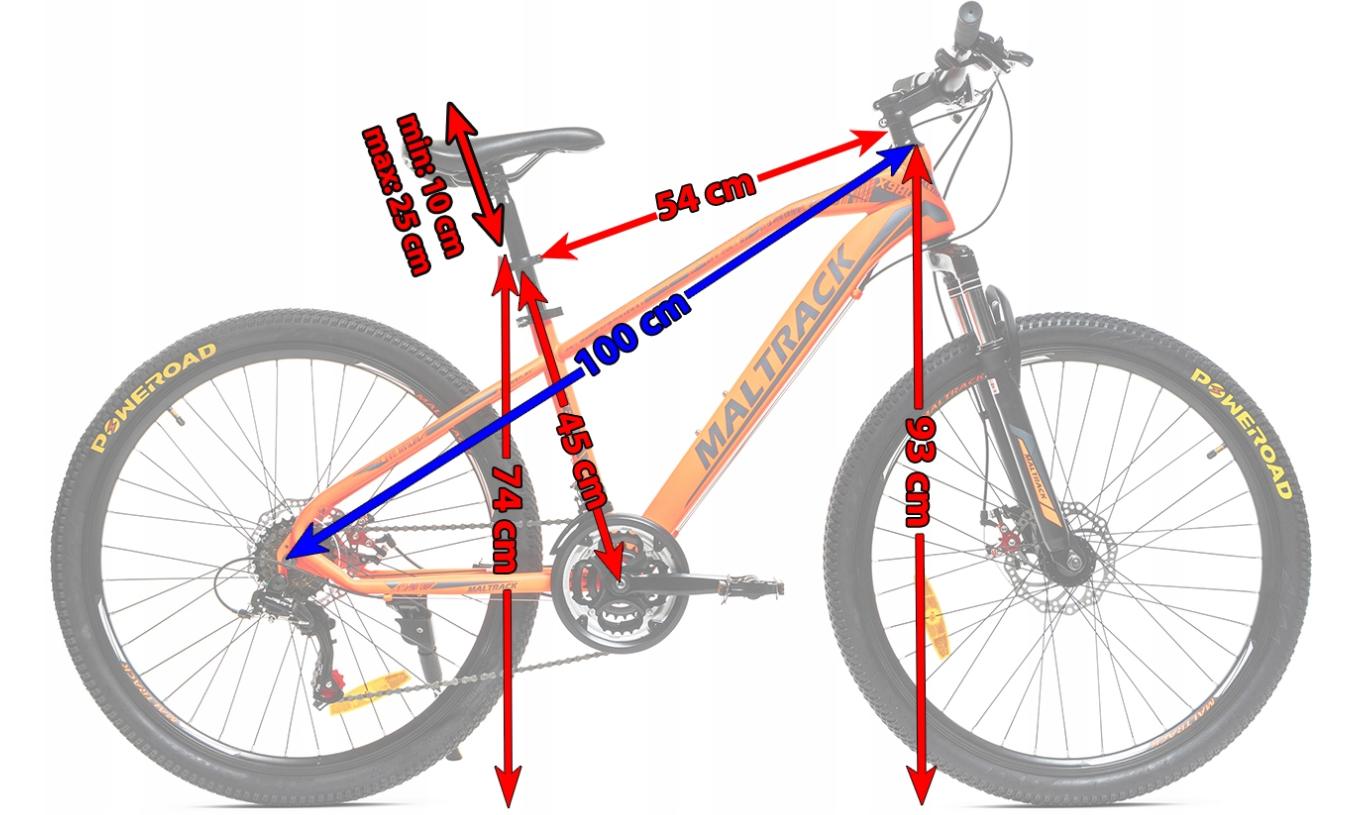 Jízdní kolo - Horské kolo - PÁNSKÉ - MalTrack STRIPES ORANGE 26"